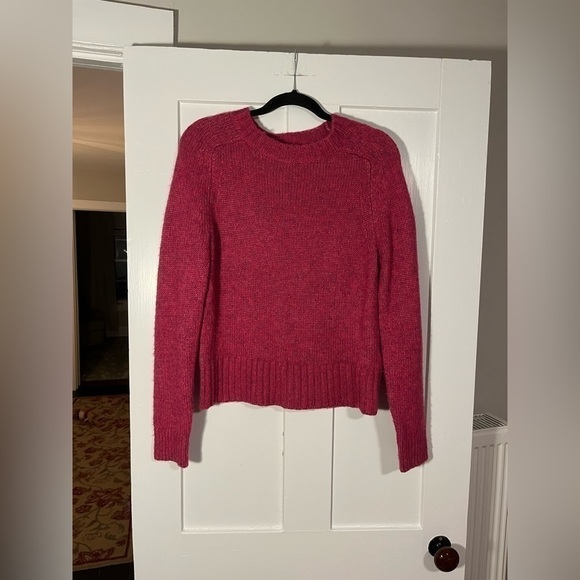 J. Crew Pink Chunky Knit Crew Neck Sweater Small - Picture 1 of 4